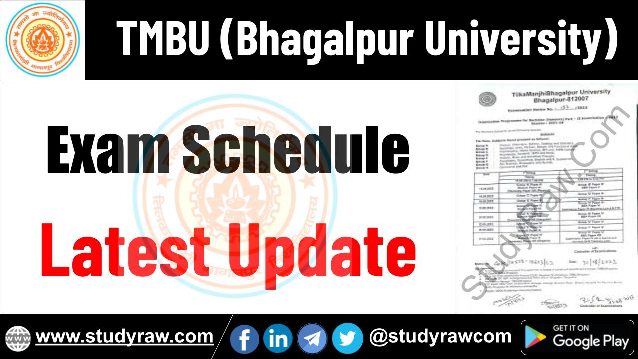 TMBU Exam Schedule Update BA BSc BCom PG PhD Vocational Diploma