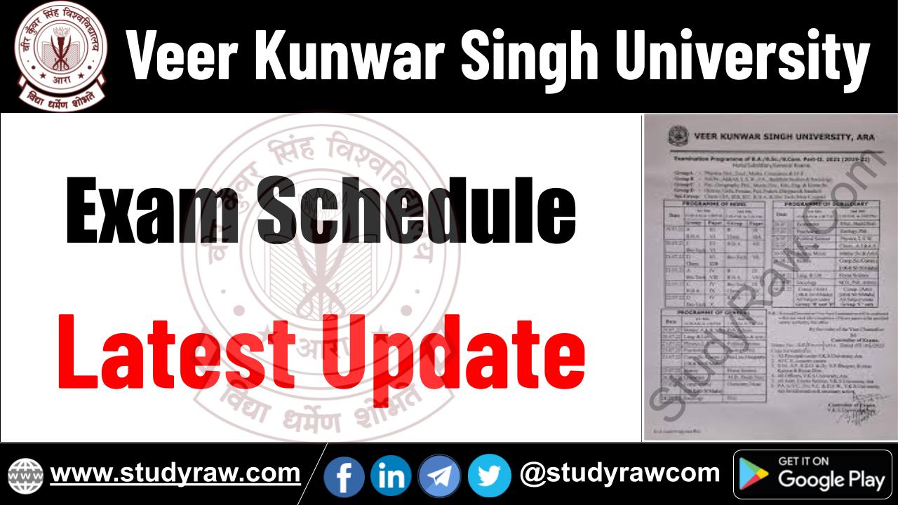 VKSU Exam Schedule Update BA BSc BCom PG PhD Vocational Diploma