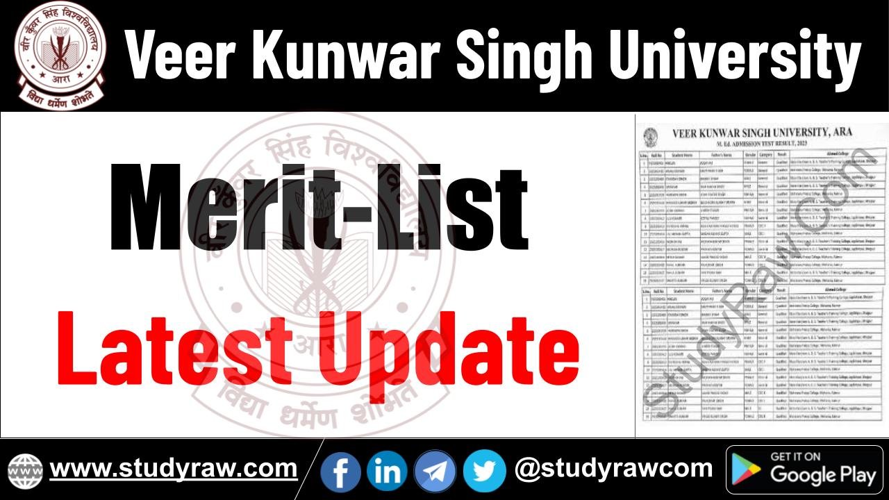 VKSU Merit List Update BA BSc BCom PG PhD Vocational Diploma
