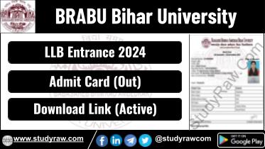 BRABU LLB Entrance Admit Card 2024 Download Link