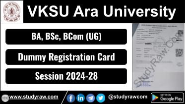 VKSU 1st Sem Registration Card 2024-28 BA BSc