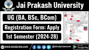 JP University 1st Sem Registration Form 2024-28 BA BSc BCom