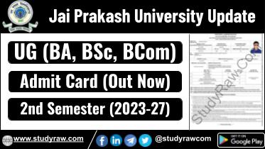 JPU 2nd Sem Admit Card 2025 BA BSc BCom 2023-27