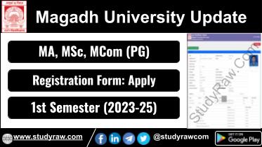 Magadh University PG 1st Sem Registration Form 2023-25 MA MSc