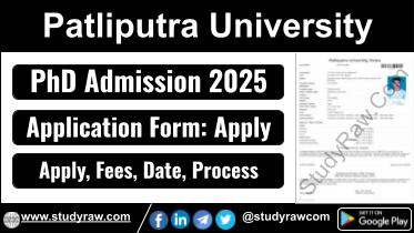 Patliputra University PhD Admission 2025 Apply Fees Subject How to Apply