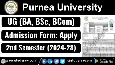 Purnea University 2nd Sem Admission 2024-28 BA BSc BCom