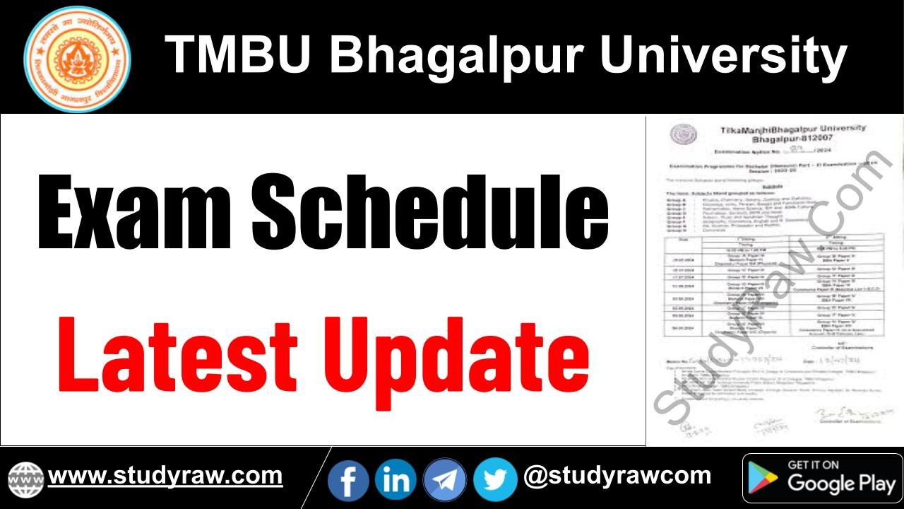 TMBU Exam Schedule BA BSc BCom MA MSc MCom PhD Update