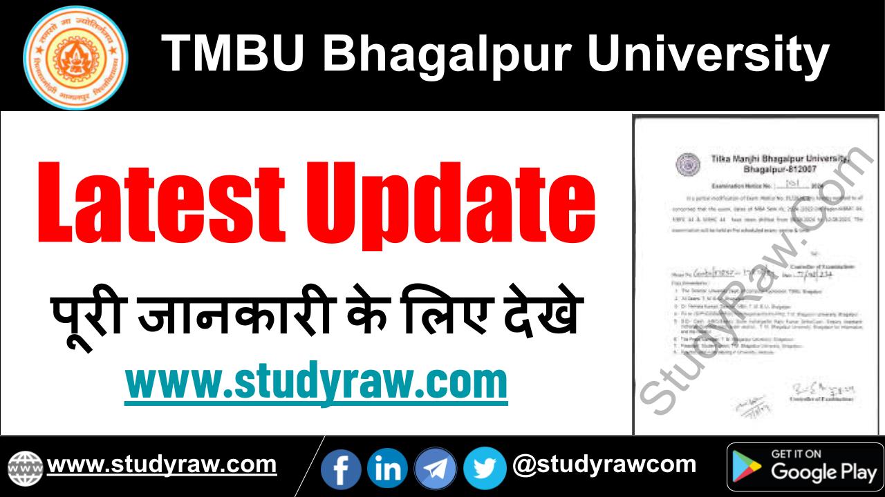 TMBU Latest Update BA BSc BCom MA MSc MCom PhD Update