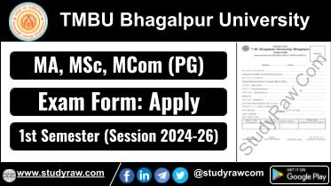 TMBU PG 1st Sem Exam Form 2025 MA MSc MCom 2024-26 Apply