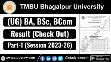 TMBU Part-1 Old Result 2025 BA BSc BCom Session 2023-26