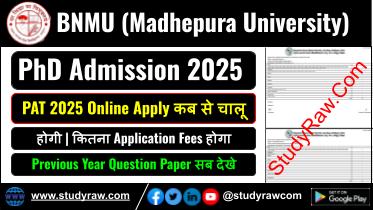 BNMU PhD Admission 2025 Apply Date Fees How to Apply