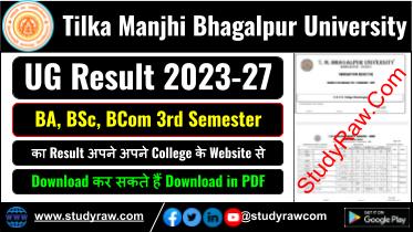 TMBU 3rd Sem Result 2022-25 BA BSc BCom Tilka Manjhi Bhagalpur University