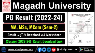 Magadh University PG Sem 4 Result 2022-24 Download Link