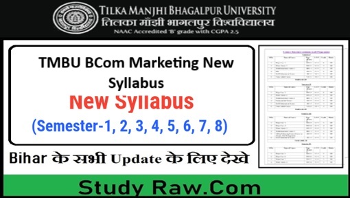TMBU BCom Marketing New Syllabus Bhagalpur University
