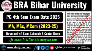 BRABU PG 4th Sem Exam Date 2025 kab hogi