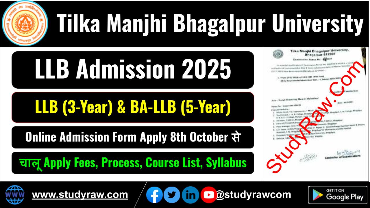 TMBU LLB & BA-LLB Admission 2025 Tilka Manjhi Bhagalpur University