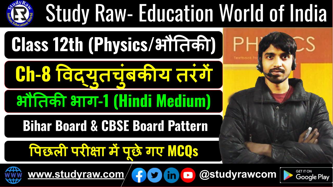 Class 12 भौतिकी Ch-8 विद्युतचुंबकीय तरंगें MCQs