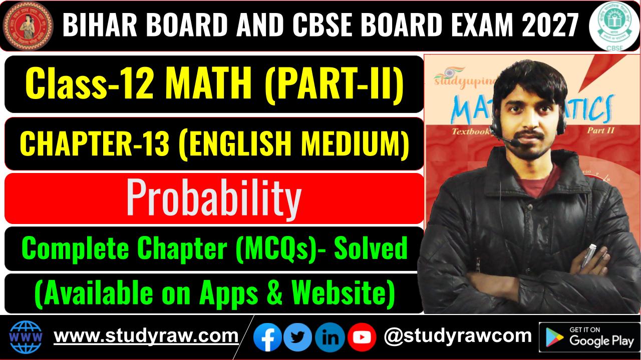 Class 12 Math Ch-13 Probability MCQs Exam 2027