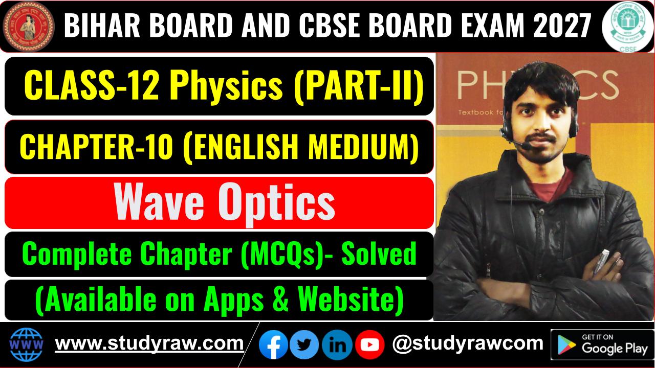 Class 12 Physics Ch-10 Wave Optics MCQs Exam 2027