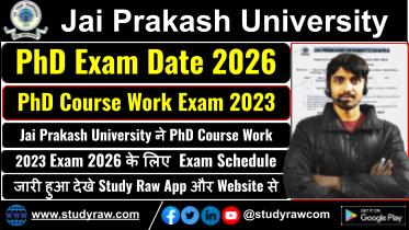 JP University PhD Course Work 2026 PAT 2023
