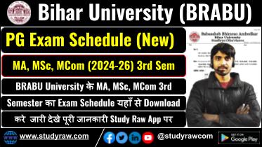 BRABU PG 3rd Semester New Exam Date 2026 Revised