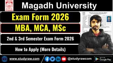 Magadh University Vocational Exam Form 2026 MBA, MCA, MSc 2nd & 3rd Sem Exam Form Extended