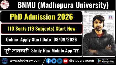 BNMU PhD Admission 2026