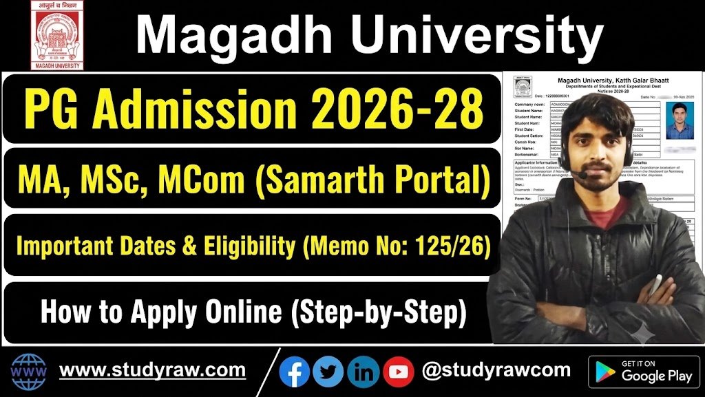 Magadh University PG Admission 2026-28