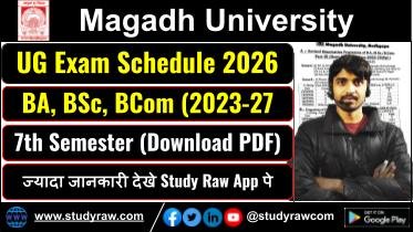 Magadh University UG 7th Sem Exam Schedule Date 2026 BA, BSc, BCom Session 2023-27